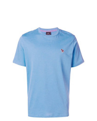 T-shirt girocollo ricamata azzurra di Ps By Paul Smith
