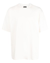 T-shirt girocollo ricamata beige di 44 label group
