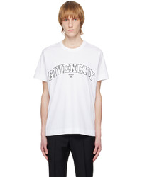 T-shirt girocollo ricamata beige di Givenchy