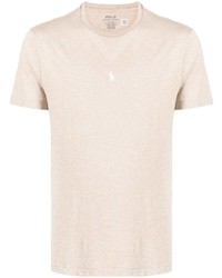T-shirt girocollo ricamata beige di Polo Ralph Lauren
