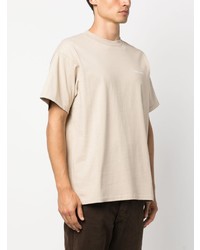 T-shirt girocollo ricamata beige di Carhartt WIP