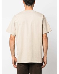 T-shirt girocollo ricamata beige di Carhartt WIP