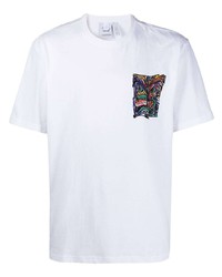 T-shirt girocollo ricamata bianca di adidas