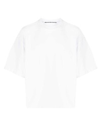T-shirt girocollo ricamata bianca di Alexander Wang