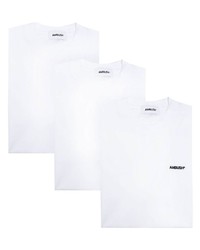 T-shirt girocollo ricamata bianca di Ambush