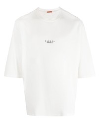 T-shirt girocollo ricamata bianca di Barena
