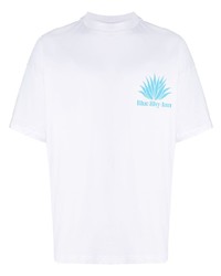 T-shirt girocollo ricamata bianca di BLUE SKY INN