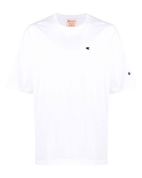 T-shirt girocollo ricamata bianca di Champion