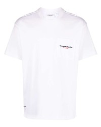 T-shirt girocollo ricamata bianca di Chocoolate