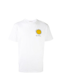 T-shirt girocollo ricamata bianca di Christopher Kane