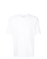 T-shirt girocollo ricamata bianca di CK Calvin Klein