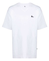 T-shirt girocollo ricamata bianca di Converse