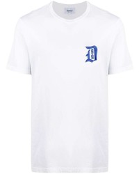 T-shirt girocollo ricamata bianca di Dondup