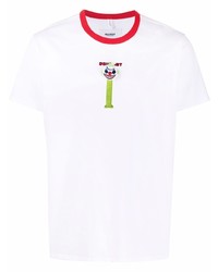 T-shirt girocollo ricamata bianca di Doublet