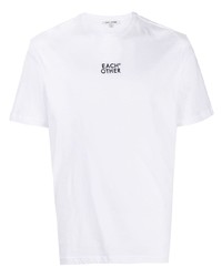 T-shirt girocollo ricamata bianca di Each X Other