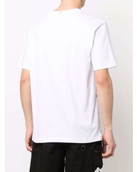 T-shirt girocollo ricamata bianca di McQ