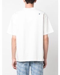 T-shirt girocollo ricamata bianca di Ader Error