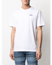 T-shirt girocollo ricamata bianca di Diesel