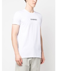 T-shirt girocollo ricamata bianca di Aspesi