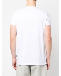 T-shirt girocollo ricamata bianca di Aspesi