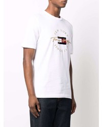T-shirt girocollo ricamata bianca di Tommy Hilfiger