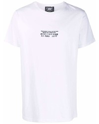 T-shirt girocollo ricamata bianca di Enterprise Japan