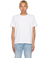 T-shirt girocollo ricamata bianca di Frame