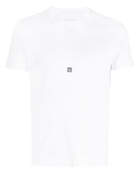 T-shirt girocollo ricamata bianca di Givenchy