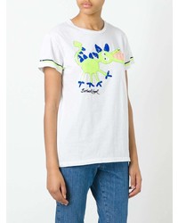 T-shirt girocollo ricamata bianca di P.A.R.O.S.H.