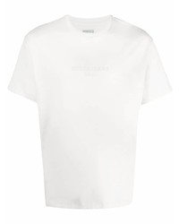 T-shirt girocollo ricamata bianca di GUESS USA