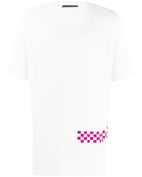 T-shirt girocollo ricamata bianca di Haider Ackermann