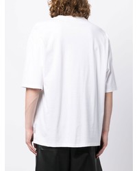 T-shirt girocollo ricamata bianca di FIVE CM