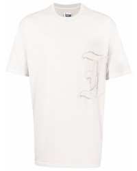 T-shirt girocollo ricamata bianca di Izzue