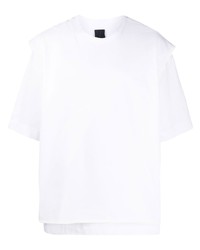 T-shirt girocollo ricamata bianca di Juun.J