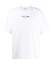 T-shirt girocollo ricamata bianca di Kenzo