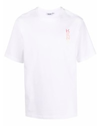 T-shirt girocollo ricamata bianca di Kenzo