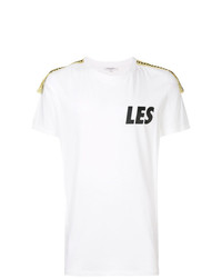 T-shirt girocollo ricamata bianca di Les Benjamins