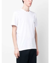 T-shirt girocollo ricamata bianca di Woolrich