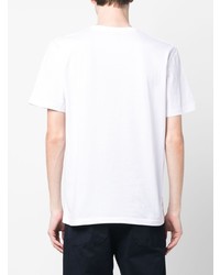 T-shirt girocollo ricamata bianca di Woolrich
