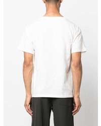 T-shirt girocollo ricamata bianca di Bally