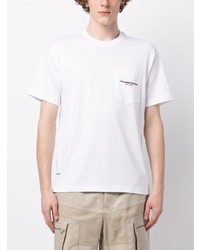 T-shirt girocollo ricamata bianca di Chocoolate