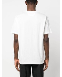 T-shirt girocollo ricamata bianca di C.P. Company