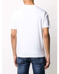 T-shirt girocollo ricamata bianca di John Richmond