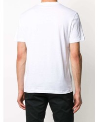 T-shirt girocollo ricamata bianca di Versace