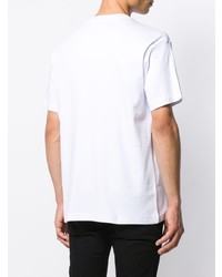 T-shirt girocollo ricamata bianca di VERSACE JEANS COUTURE
