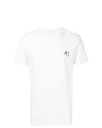 T-shirt girocollo ricamata bianca di Low Brand