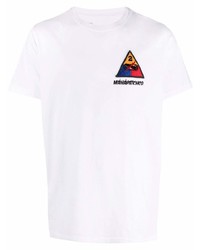 T-shirt girocollo ricamata bianca di Maharishi