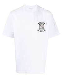 T-shirt girocollo ricamata bianca di MAISON KITSUNÉ