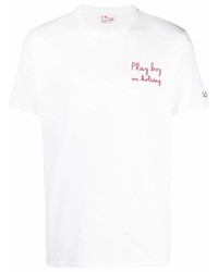 T-shirt girocollo ricamata bianca di MC2 Saint Barth