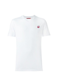 T-shirt girocollo ricamata bianca di McQ Alexander McQueen
